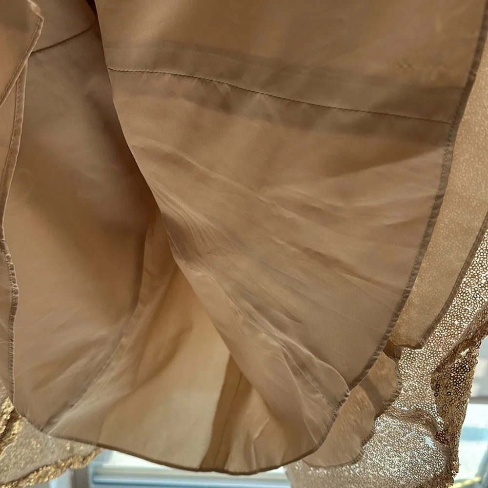 Only worn once Tony bowls long gold sequence dress⭐️ - Picture 11 of 13